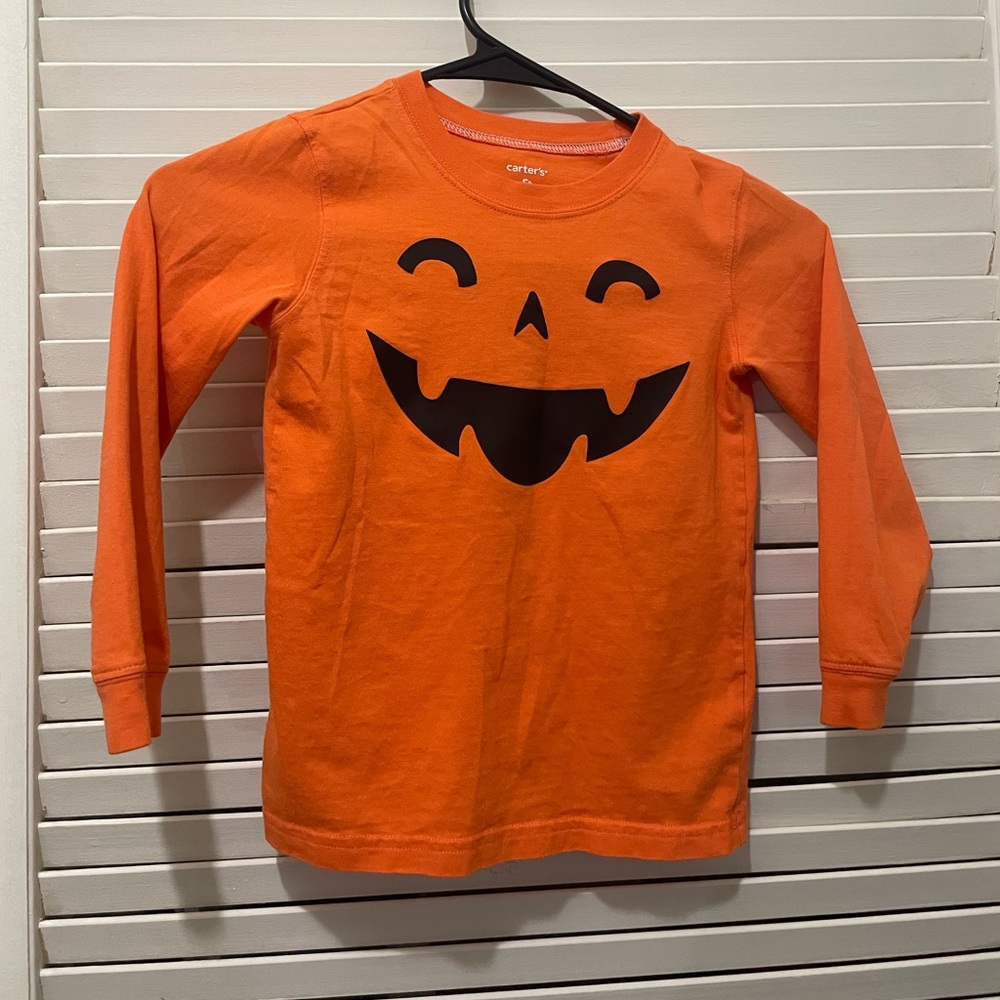Carter's Long Sleeve Pumpkin Graphic Tee EUC